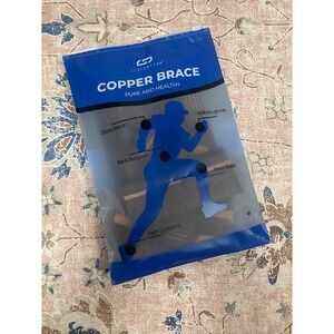 JIUFENTIAN Copper Knee Brace Compression Sleeve Large Black Copper Support New